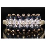 10kt Gold Vintage Sapphire & Diamond Ring