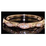 10kt Rose Gold Antique Style Diamond Ring