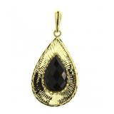 10kt Gold Large Onyx Pendant