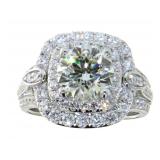 18kt Gold Round Brilliant 3.32 ct Diamond Ring