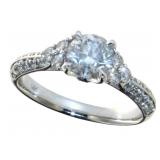 14kt Gold Round Brilliant 1.42 ct Diamond Ring