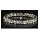 Peridot & White Topaz 2.00 ct Eternity Band