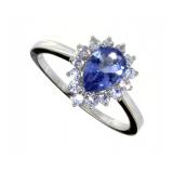 Pear Cut 3.31 ct Tanzanite Designer Ring