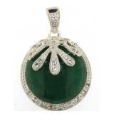 Elegant Cabochon Jade Pendant