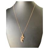 14kt Rose Gold 1/4 ct Diamond Designer Necklace