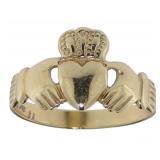 14kt Gold Claddagh Heart Ring