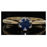 14kt Gold Natural Sapphire Solitaire Ring