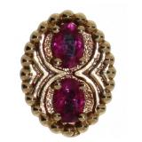 14kt Gold Pink Tourmaline Designer Slider Pendant