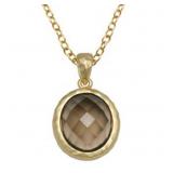 Oval Genuine 5.50 ct Smoky Quartz Pendant