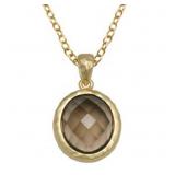 Oval Genuine 5.50 ct Smoky Quartz Pendant