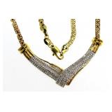 Beautiful Baguette Diamond Eveining Necklace