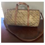 Burberry Kennedy Brown Nylon Monogram Duffle Bag