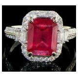 14kt Gold 5.33 ct Ruby & Diamond Ring