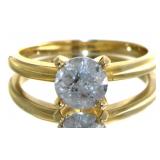 14kt Gold 1.49 ct Round Diamond Solitaire Ring