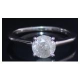 14kt Gold 1.36 ct Round Diamond Solitaire Ring