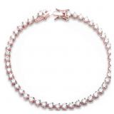 Brilliant 5.50 ct White Topaz Tennis Bracelet