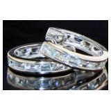 Natural Aquamarine Huggie Hoop Earrings