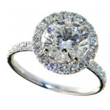 14kt Gold 2.76 ct Round Diamond Ring