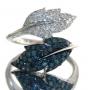 Elegant 1.00 ct Blue & White Diamond Designer Ring