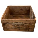 American Cyanamid Company Wooden Crate