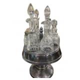 Vintage Etched Cruet Set