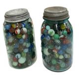 Blue Ball Mason Jar Marbles