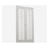 31-33 " W x 36 " L White Faux Wood Plantation