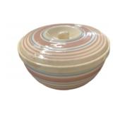 Blue & Pink Striped Bowl w