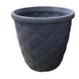 Set of (2) Pinehurst Gray Planters 14 x 15.5