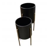 (2) Pc Metal Planters