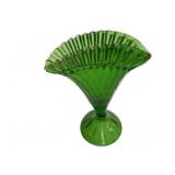 8.5 " Green Fan Vase