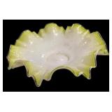 Lime Ruffled Edge White 10.5 " Bowl