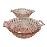 (2) Pink Windsor 9 " Bowls