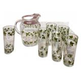 Ivy Design Vintage Pitcher & 6 Glasses