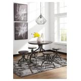 Ashley D284-223 ADJ Height Table & 4 Chairs