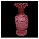 7.5 " Cranberry Vase