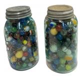 Blue Ball Mason Jar Marbles