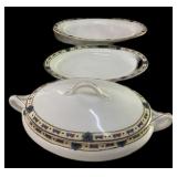 (2) Platters & Casserole Bowl w