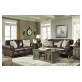 Ashley 58702 Rolesan Leather Sofa & Love Seat