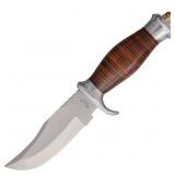 RR2109 Rough Ryder Hunter Knife Stacked Leather