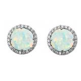 Gorgeous 3.00 ct Fire Opal Solitaire Earrings