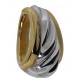 14kt Gold Two-Tone Slider Pendant