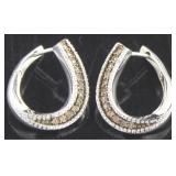 Quality 1/2 ct Natural Chocolate Diamond Earrings