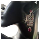 Stunning Multi-Gemstone Dangle Earrings