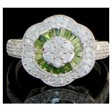 Stunning 1.00 ct Fancy Green & White Diamond Ring