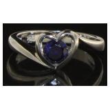 Bezel Set Sapphire Solitaire Ring