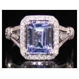 14k Gold 2.90 ct Tanzanite & Diamond Ring
