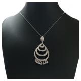 Elegant White Topaz Designer Pendant