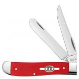 CASE XX 45402 RED G-10 SMOOTH MINI TRAPPER KNIFE