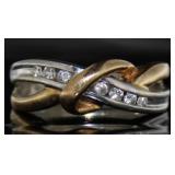 14kt Gold Two-Tone Channel Set Diamond Ring
